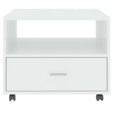 Coffee Table High Gloss White 55x55x40 cm Engineered Wood