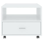 Coffee Table High Gloss White 55x55x40 cm Engineered Wood
