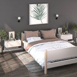 Wall-mounted Bedside Cabinet White - Side View