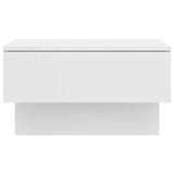 Wall-mounted Bedside Cabinet White - 45-Degree Angle