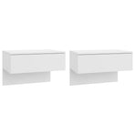 Wall-mounted Bedside Cabinets 2 pcs White
