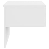 Wall-mounted Bedside Cabinets 2 pcs White - Close-Up Angle