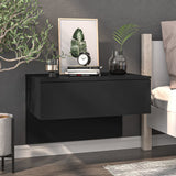 Wall-mounted Bedside Cabinets 2 pcs Black