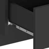Wall-mounted Bedside Cabinets 2 pcs Black - Low Angle