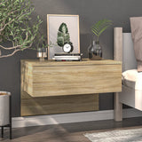 Wall-mounted Bedside Cabinets 2 pcs Sonoma Oak - Side View