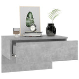Wall-mounted Bedside Cabinets 2 pcs Concrete Grey - Top-Down View
