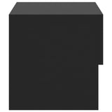 Wall-mounted Bedside Cabinet Black - 45-Degree Angle