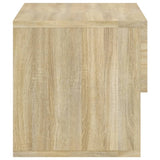 Wall-mounted Bedside Cabinet Sonoma Oak - Rear View