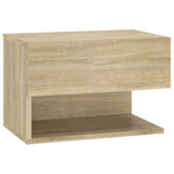 Wall-mounted Bedside Cabinets 2 pcs Sonoma Oak - Top-Down View