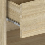 Wall-mounted Bedside Cabinets 2 pcs Sonoma Oak - Close-Up Angle