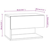 Wall-mounted Bedside Cabinet Concrete Grey - Extra Image