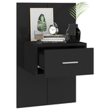 Wall-mounted Bedside Cabinets 2 pcs Black - Top-Down View