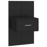 Wall-mounted Bedside Cabinets 2 pcs Black - 45-Degree Angle