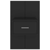 Wall-mounted Bedside Cabinets 2 pcs Black
