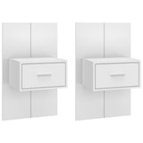 Wall-mounted Bedside Cabinets 2 pcs High Gloss White