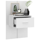 Wall-mounted Bedside Cabinets 2 pcs High Gloss White - Top-Down View