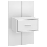 Wall-mounted Bedside Cabinets 2 pcs High Gloss White - 45-Degree Angle