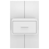 Wall-mounted Bedside Cabinets 2 pcs High Gloss White
