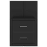 Wall-mounted Bedside Cabinet Black - Top-Down View