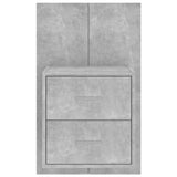 Wall-mounted Bedside Cabinet Concrete Grey