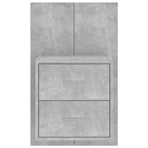 Wall-mounted Bedside Cabinet Concrete Grey