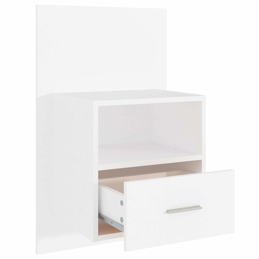 Wall-mounted Bedside Cabinet White