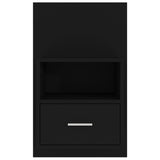 Wall-mounted Bedside Cabinet Black
