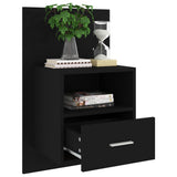 Wall-mounted Bedside Cabinets 2 pcs Black - Extra Image