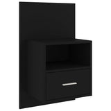 Wall-mounted Bedside Cabinets 2 pcs Black - 45-Degree Angle