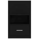 Wall-mounted Bedside Cabinets 2 pcs Black