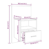 Wall-mounted Bedside Cabinets 2 pcs Black - Extra Image