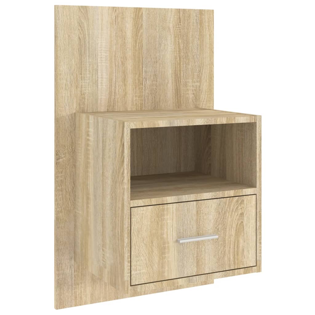 Wall-mounted Bedside Cabinet Sonoma Oak