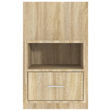 Wall-mounted Bedside Cabinet Sonoma Oak - Top-Down View
