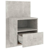 Wall-mounted Bedside Cabinet Concrete Grey - 45-Degree Angle