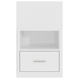 Wall-mounted Bedside Cabinets 2 pcs High Gloss White - Close-Up Angle