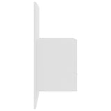 Wall-mounted Bedside Cabinets 2 pcs High Gloss White