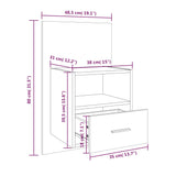 Wall-mounted Bedside Cabinets 2 pcs High Gloss White - Extra Image