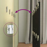 Bed Headboard Black 120 cm Engineered Wood - Rear View