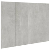 Bed Headboard Concrete Grey 120x1.5x80 cm Engineered Wood