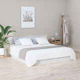 Bed Headboard White 200 cm Engineered Wood - Side View