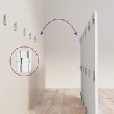 Bed Headboard White 200 cm Engineered Wood - 45-Degree Angle