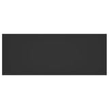 Bed Headboard Black 200 cm Engineered Wood - Rear View