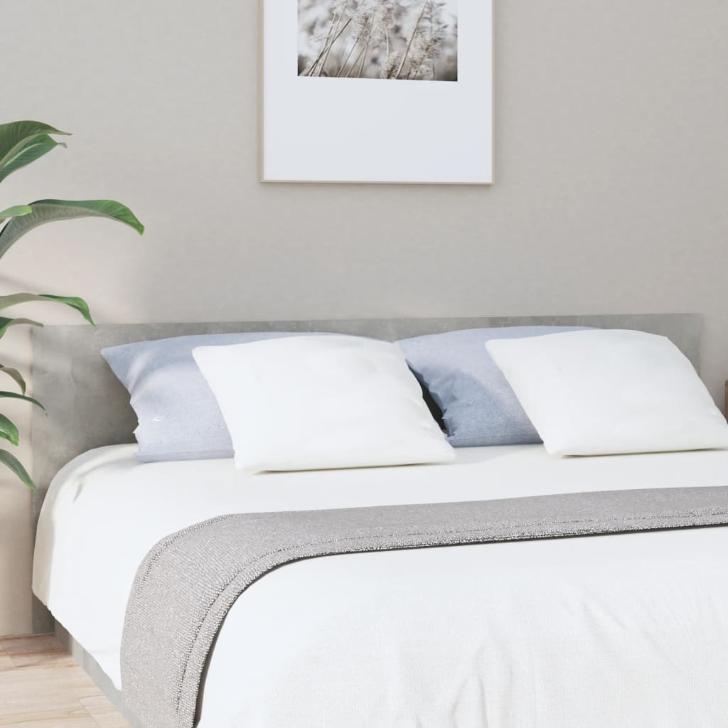 Bed Headboard Concrete Grey 200 cm Engineered Wood