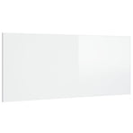 Bed Headboard High Gloss White 200 cm Engineered Wood