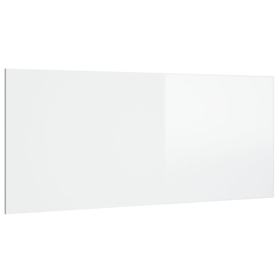 Bed Headboard High Gloss White 200 cm Engineered Wood