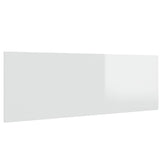 Wall Headboard High Gloss White 240 cm Engineered Wood