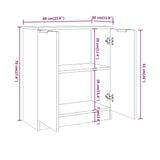 Sideboard White 60x30x70 cm Engineered Wood - Close-Up Angle