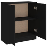 Sideboard Black 60x30x70 cm Engineered Wood - 45-Degree Angle