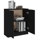 Sideboard Black 60x30x70 cm Engineered Wood - Rear View