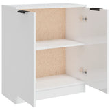 Sideboard High Gloss White 60x30x70 cm Engineered Wood - 45-Degree Angle